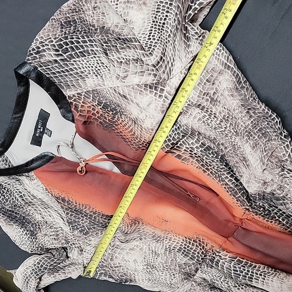 Nine West Long Sleeve Snake Print Elastic Waist Midi Dress Size 14 - Picture 10 of 14